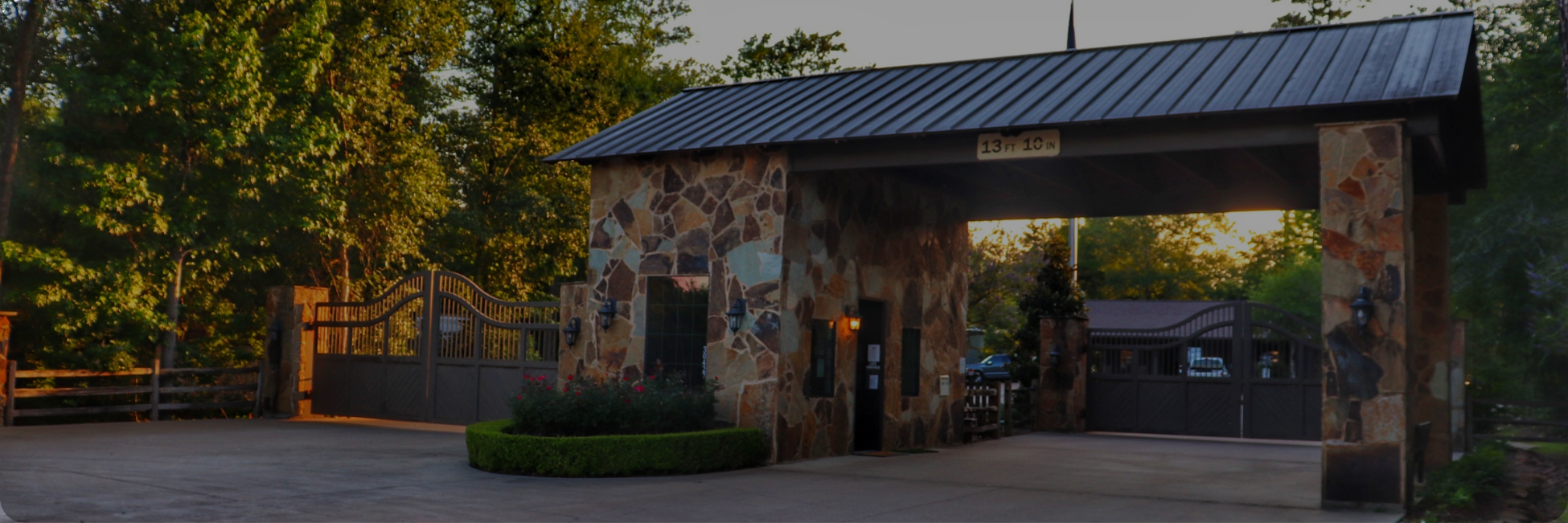 Magnolia Forest RV Park gated entrance