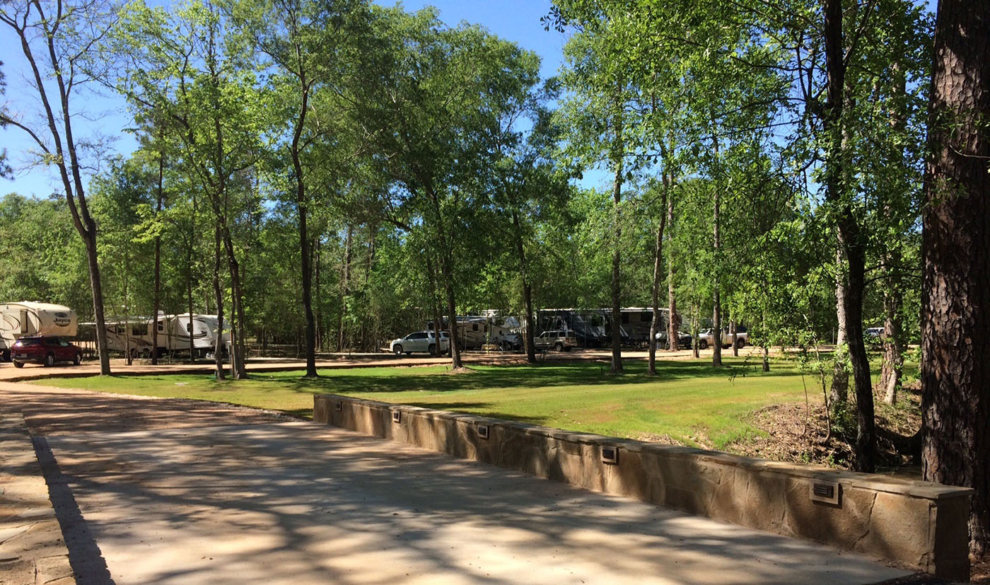 grassy field with rv sites